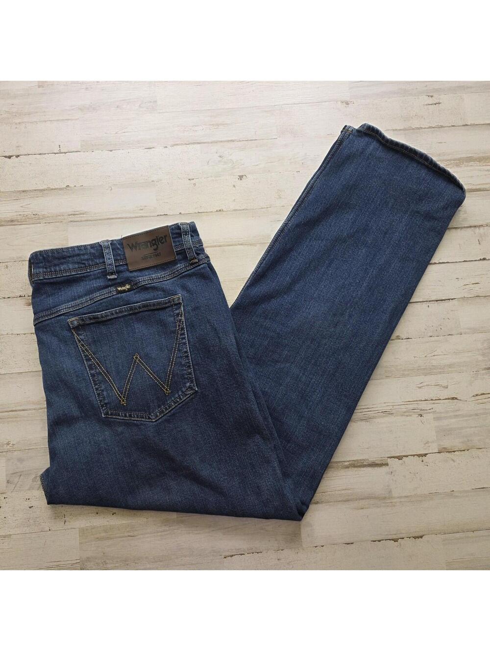 Wrangler Regular Fit Denim Jeans Men’s 40x30  Blue Stretch Western Rodeo Comfort